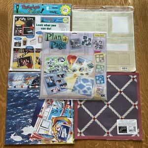 Lot of 5 New Scrapbook Kits-Paper, Stickers, Die Cuts, Frames
